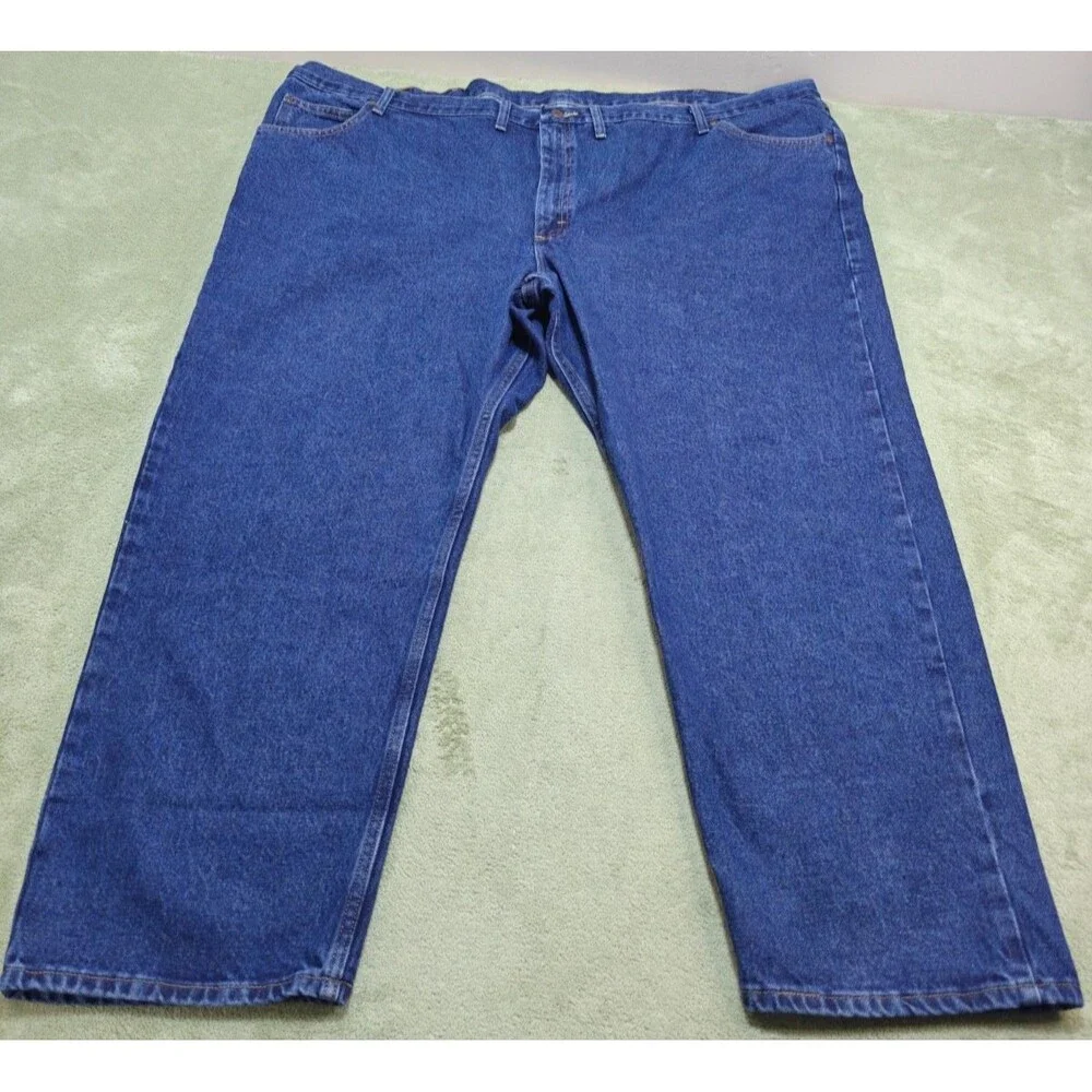 Wrangler Mens Big & Tall Jeans 58x30 Medium Wash Classic 5 Pocket Straight Denim
